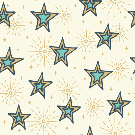 Christmas seamless pattern background  with decorative elementsのイラスト素材