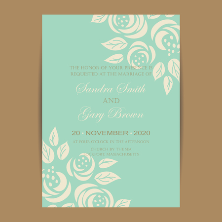 Wedding invitation and save the date cards. Also can be used as greeting cards, birthday cards or party invitations.のイラスト素材