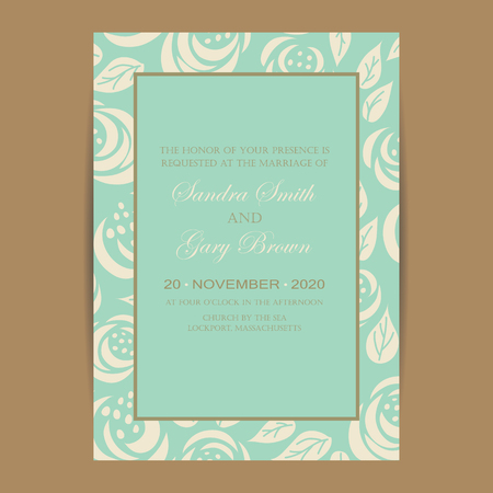 Wedding invitation and save the date cards. Also can be used as greeting cards, birthday cards or party invitations.のイラスト素材