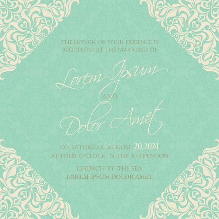 Wedding invitation and save the date cards. Also can be used as greeting cards, birthday cards or party invitations.のイラスト素材