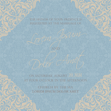 Wedding invitation and save the date cards. Also can be used as greeting cards, birthday cards or party invitations.のイラスト素材