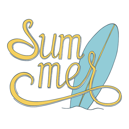 Summer. Logo design for banner, poster, cover, brochure.のイラスト素材