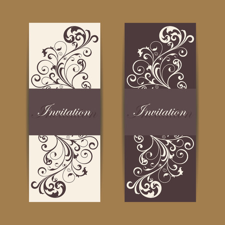 Wedding invitation or announcement cardのイラスト素材