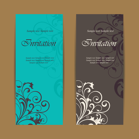 Wedding invitation or announcement cardのイラスト素材
