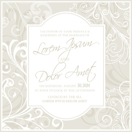 Wedding invitation and save the date cards. Also can be used as greeting cards, birthday cards or party invitations.のイラスト素材