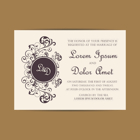 Wedding invitation and save the date cards. Also can be used as greeting cards, birthday cards or party invitations.のイラスト素材