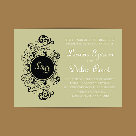 Wedding invitation and save the date cards. Also can be used as greeting cards, birthday cards or party invitations.のイラスト素材