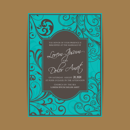 Wedding invitation and save the date cards. Also can be used as greeting cards, birthday cards or party invitations.のイラスト素材