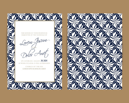 Wedding invitation and save the date cards. Also can be used as greeting cards, birthday cards or party invitations.のイラスト素材