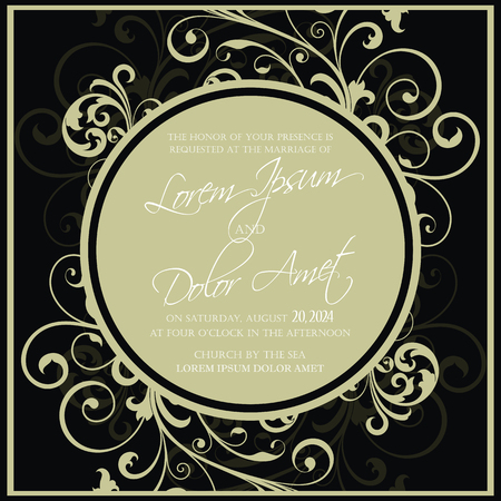 Wedding invitation and save the date cards. Also can be used as greeting cards, birthday cards or party invitations.のイラスト素材