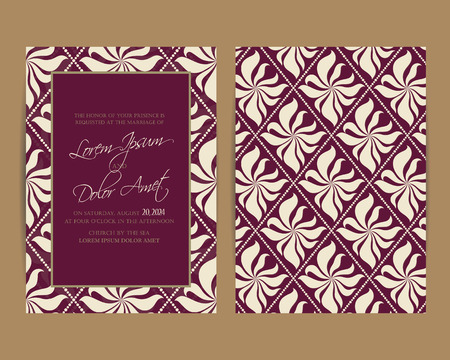 Wedding invitation and save the date cards. Also can be used as greeting cards, birthday cards or party invitations.のイラスト素材