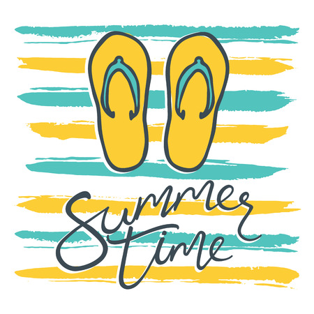 Summer time pattern vector illustrationのイラスト素材