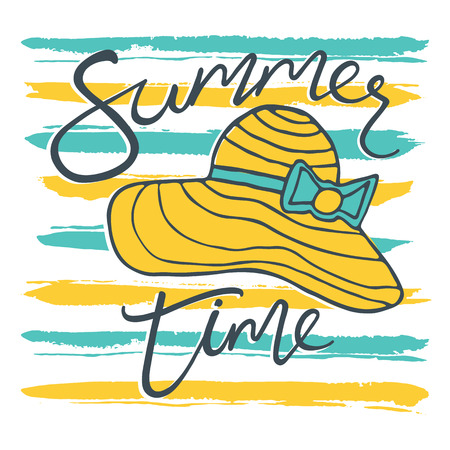 Summer time pattern vector illustrationのイラスト素材