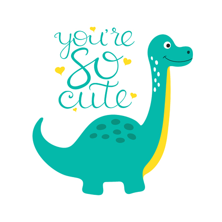 Cute dino illustrationのイラスト素材
