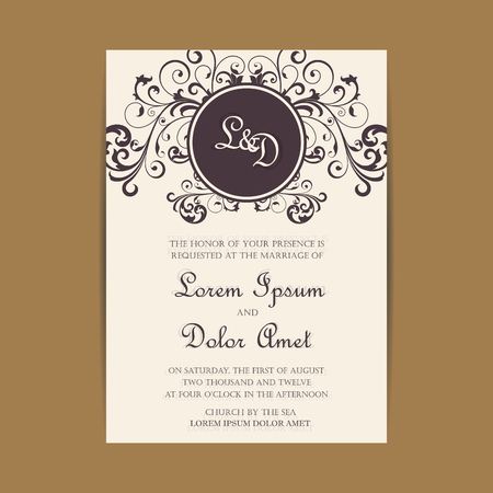 Wedding invitation and save the date cards. Also can be used as greeting cards, birthday cards or party invitations.のイラスト素材