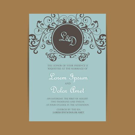 Wedding invitation and save the date cards. Also can be used as greeting cards, birthday cards or party invitations.のイラスト素材