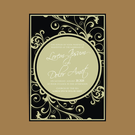 Wedding invitation and save the date cards. Also can be used as greeting cards, birthday cards or party invitations.のイラスト素材