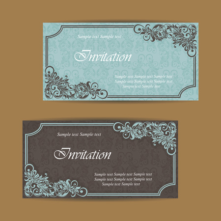 Wedding invitation and save the date cards.のイラスト素材
