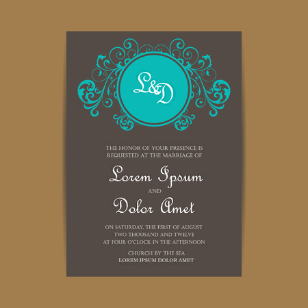 Wedding invitation and save the date cards. Also can be used as greeting cards, birthday cards or party invitations.のイラスト素材