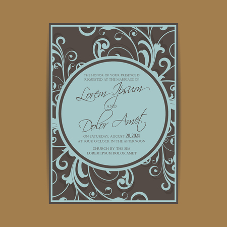 Wedding invitation and save the date cards. Also can be used as greeting cards, birthday cards or party invitations.のイラスト素材