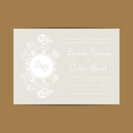 Wedding invitation and save the date cards. Also can be used as greeting cards, birthday cards or party invitationsのイラスト素材