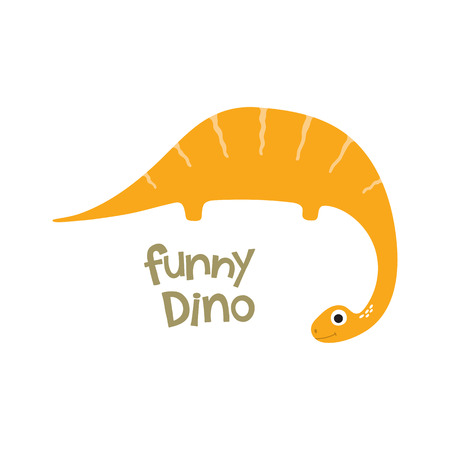 Cute cartoon dinosaur illustration.のイラスト素材