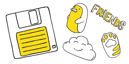 Patch set on white background. Vector illustration