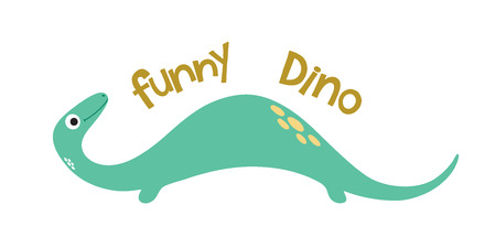 Funny Dino. Cute dinosaur. Vector illustrationのイラスト素材