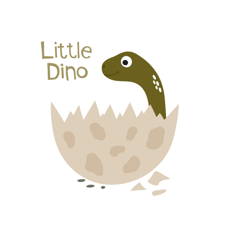 Vector doodle of cute dinosaur. Happy dinoのイラスト素材