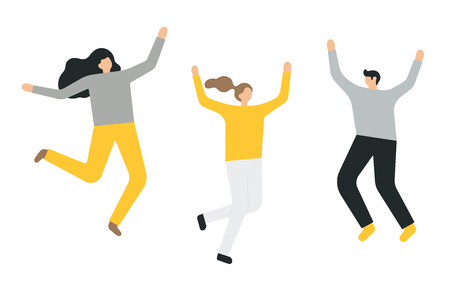 Set of business people flat icons. Flat style modern vector illustrationのイラスト素材