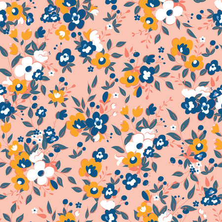 Trendy Floral Seamless Pattern and Background. Vector Illustrationのイラスト素材