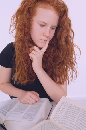 girl studyingの写真素材