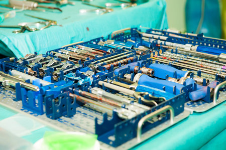 differend surgical instruments in the operating roomの写真素材