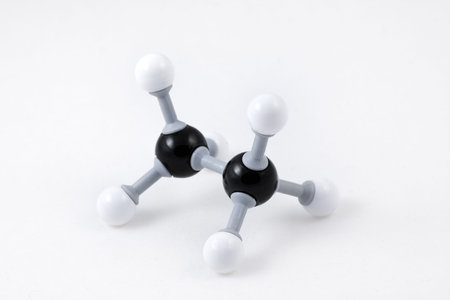Ethane Molecule Structure (C2H4)の写真素材