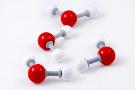 H2O Molecule Structureの写真素材