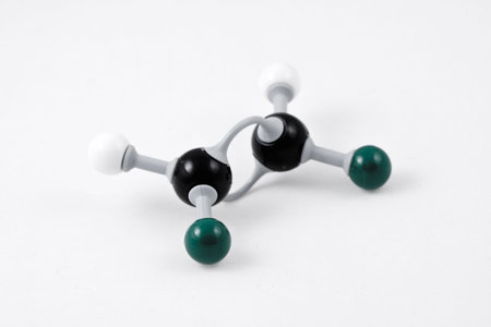 C2H2Cl2-Molecule structureの写真素材
