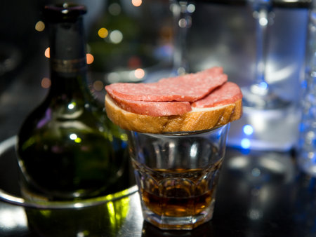 Sandwich and drink.の写真素材