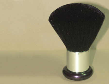 Black Dust Brush on Sepia Backgroundの写真素材