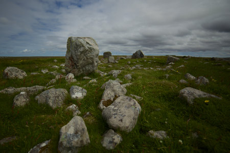 Steinacleit Stone circle Isle of Lewisの写真素材