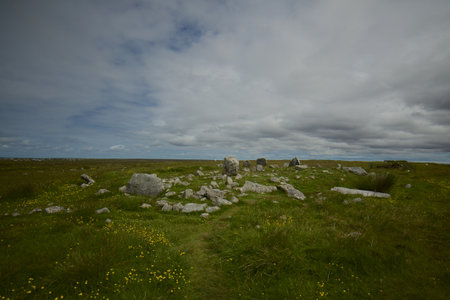 Steinacleit Stone circle Isle of Lewisの写真素材