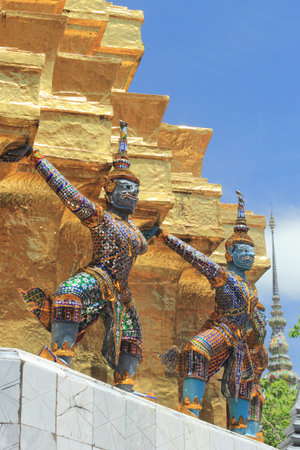 Thai architecture,Wat Phra Kaew ,Bangkok,Thailand の写真素材