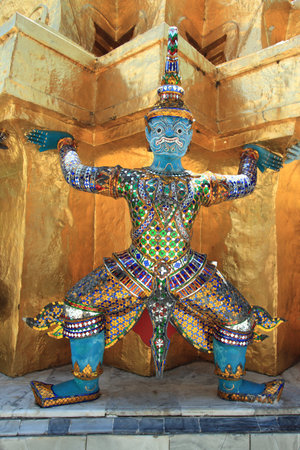 Thai architecture,Wat Phra Kaew ,Bangkok,Thailandの写真素材