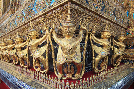 Thai architecture,Wat Phra Kaew ,Bangkok,Thailandの写真素材