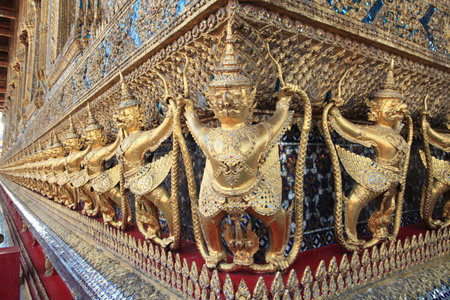 Thai architecture,Wat Phra Kaew ,Bangkok,Thailandの写真素材