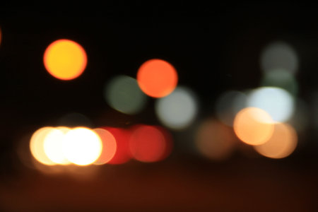 bokeh lightsの写真素材
