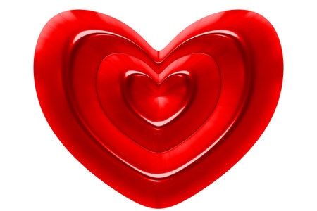 red heart symbol on white background Ideal for Valentines Day, Mothers Day, wedding, I love you etc illustrations andの写真素材