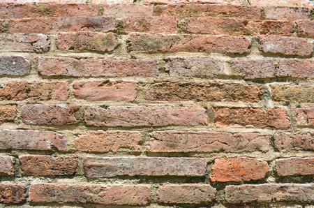 Detail of the brick walls of the old