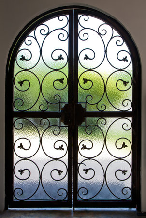 Wrought iron doorの写真素材