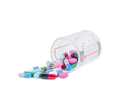 pill in glass