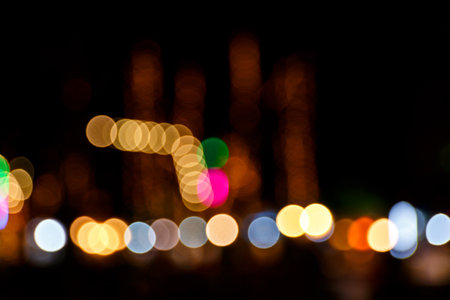 Bokeh of LED light for background usage.の写真素材